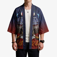 American Samoa Fautasi Kimono Pago Pago Aeto and Iseula o le Moana of Fagatogo Red-Blue LT03 - Polynesian Pride