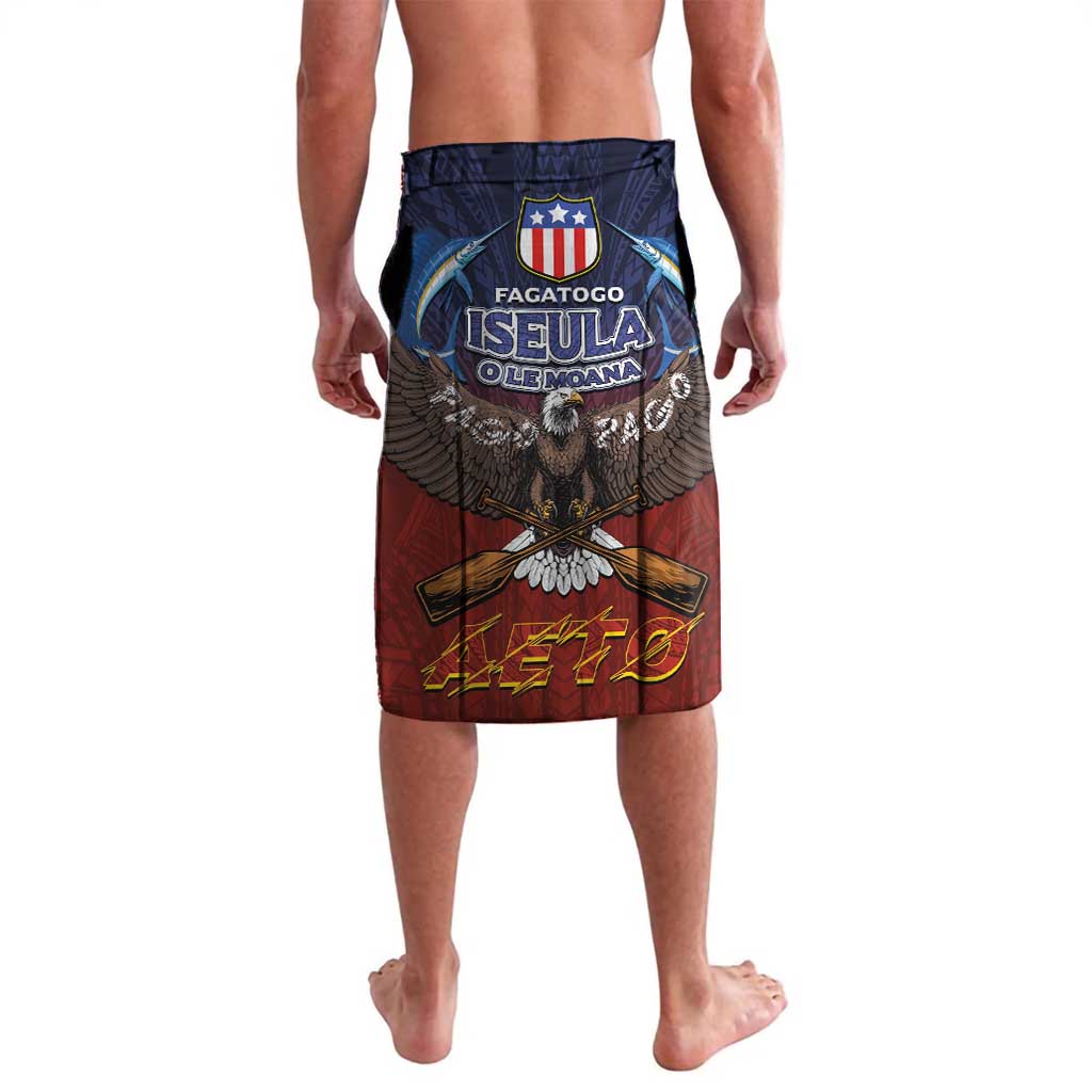 American Samoa Fautasi Lavalava Pago Pago Aeto and Iseula o le Moana of Fagatogo Red-Blue LT03 - Polynesian Pride