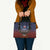 American Samoa Fautasi Leather Bag Pago Pago Aeto and Iseula o le Moana of Fagatogo Red-Blue - Polynesian Pride