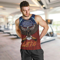 American Samoa Fautasi Men Tank Top Pago Pago Aeto and Iseula o le Moana of Fagatogo Red-Blue LT03 Blue - Polynesian Pride