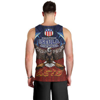 American Samoa Fautasi Men Tank Top Pago Pago Aeto and Iseula o le Moana of Fagatogo Red-Blue LT03 - Polynesian Pride
