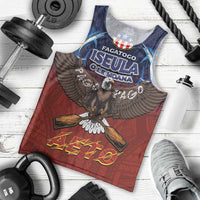 American Samoa Fautasi Men Tank Top Pago Pago Aeto and Iseula o le Moana of Fagatogo Red-Blue LT03 - Polynesian Pride