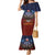 American Samoa Fautasi Mermaid Dress Pago Pago Aeto and Iseula o le Moana of Fagatogo Red-Blue - Polynesian Pride