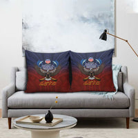 American Samoa Fautasi Pillow Cover Pago Pago Aeto and Iseula o le Moana of Fagatogo Red-Blue LT03 - Polynesian Pride