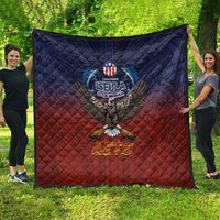 American Samoa Fautasi Quilt Pago Pago Aeto and Iseula o le Moana of Fagatogo Red-Blue LT03 - Polynesian Pride