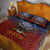 American Samoa Fautasi Quilt Bed Set Pago Pago Aeto and Iseula o le Moana of Fagatogo Red-Blue - Polynesian Pride