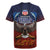 American Samoa Fautasi Rugby Jersey Pago Pago Aeto and Iseula o le Moana of Fagatogo Red-Blue - Polynesian Pride