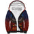 American Samoa Fautasi Sherpa Hoodie Pago Pago Aeto and Iseula o le Moana of Fagatogo Red-Blue - Polynesian Pride
