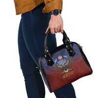American Samoa Fautasi Shoulder Handbag Pago Pago Aeto and Iseula o le Moana of Fagatogo Red-Blue LT03 - Polynesian Pride