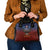 American Samoa Fautasi Shoulder Handbag Pago Pago Aeto and Iseula o le Moana of Fagatogo Red-Blue - Polynesian Pride