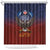 American Samoa Fautasi Shower Curtain Pago Pago Aeto and Iseula o le Moana of Fagatogo Red-Blue - Polynesian Pride