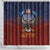 American Samoa Fautasi Shower Curtain Pago Pago Aeto and Iseula o le Moana of Fagatogo Red-Blue - Polynesian Pride