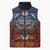 American Samoa Fautasi Sleeveless Puffer Jacket Pago Pago Aeto and Iseula o le Moana of Fagatogo Red-Blue - Polynesian Pride