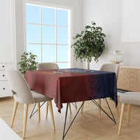 American Samoa Fautasi Tablecloth Pago Pago Aeto and Iseula o le Moana of Fagatogo Red-Blue - Polynesian Pride