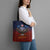 American Samoa Fautasi Tote Bag Pago Pago Aeto and Iseula o le Moana of Fagatogo Red-Blue - Polynesian Pride