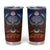 American Samoa Fautasi Tumbler Cup Pago Pago Aeto and Iseula o le Moana of Fagatogo Red-Blue - Polynesian Pride
