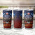 American Samoa Fautasi Tumbler Cup Pago Pago Aeto and Iseula o le Moana of Fagatogo Red-Blue - Polynesian Pride