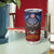American Samoa Fautasi Tumbler Cup Pago Pago Aeto and Iseula o le Moana of Fagatogo Red-Blue - Polynesian Pride