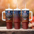 American Samoa Fautasi Tumbler With Handle Pago Pago Aeto and Iseula o le Moana of Fagatogo Red-Blue - Polynesian Pride