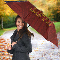 American Samoa Fautasi Umbrella Pago Pago Aeto and Iseula o le Moana of Fagatogo Red-Blue LT03 - Polynesian Pride