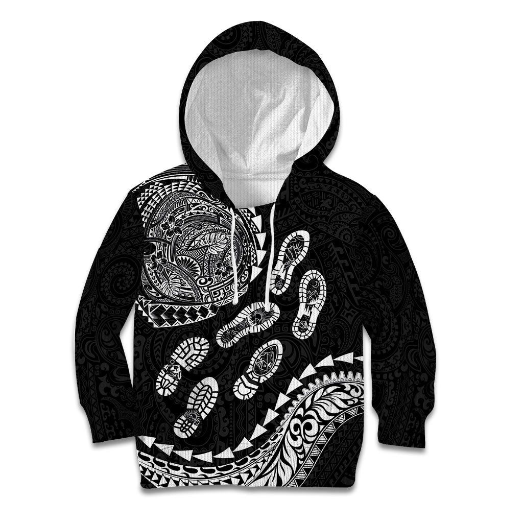Hawaii Running Kid Hoodie Polynesian Tribal Tattoo LT03 Hoodie Black - Polynesian Pride