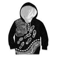 Hawaii Running Kid Hoodie Polynesian Tribal Tattoo LT03 Hoodie Black - Polynesian Pride