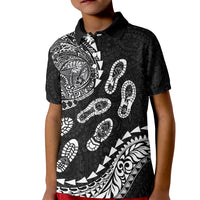 Hawaii Running Kid Polo Shirt Polynesian Tribal Tattoo LT03 Kid Black - Polynesian Pride