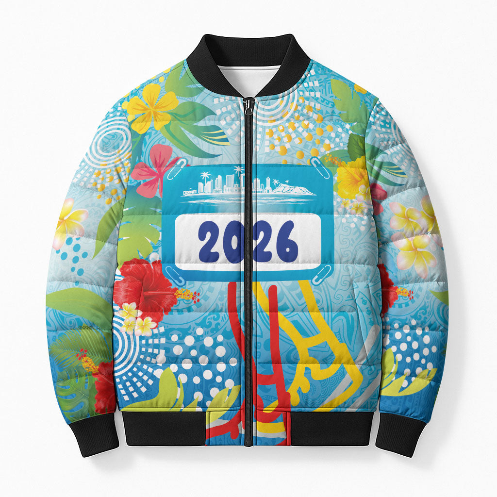 Personalized Hawaii Marathon Bomber Puffer Jacket Polynesian Motif Tropical Style LT03 Unisex Multicolor - Polynesian Pride