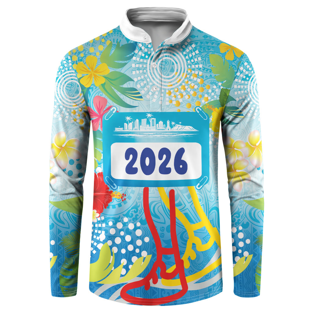 Personalized Hawaii Marathon Button Sweatshirt Polynesian Motif Tropical Style LT03 Multicolor - Polynesian Pride