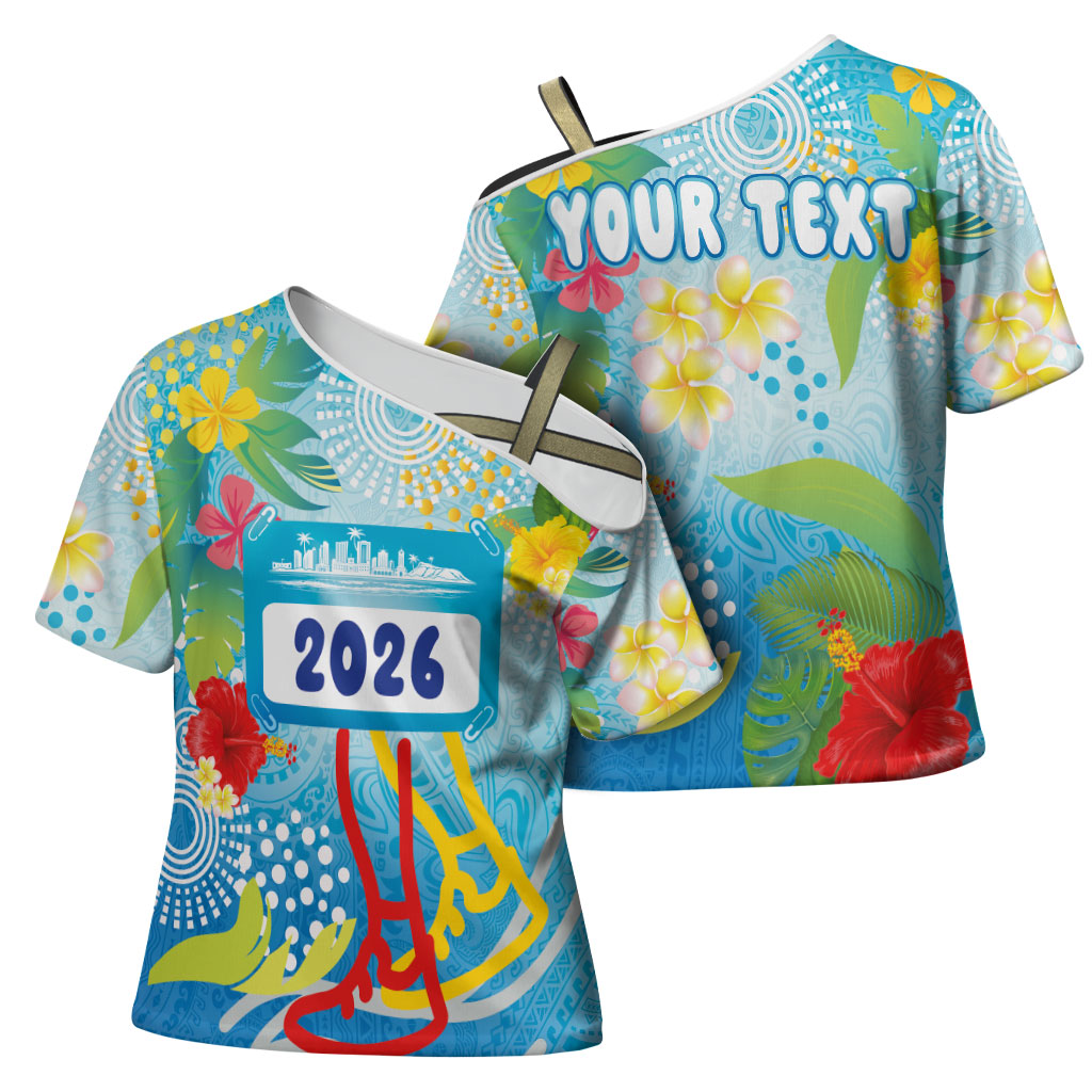 Personalized Hawaii Marathon Cross Shoulder Shirt Polynesian Motif Tropical Style LT03 - Polynesian Pride