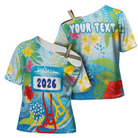 Personalized Hawaii Marathon Cross Shoulder Shirt Polynesian Motif Tropical Style LT03 - Polynesian Pride