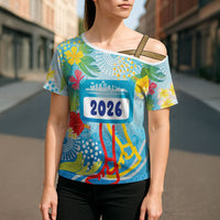 Personalized Hawaii Marathon Cross Shoulder Shirt Polynesian Motif Tropical Style LT03 - Polynesian Pride