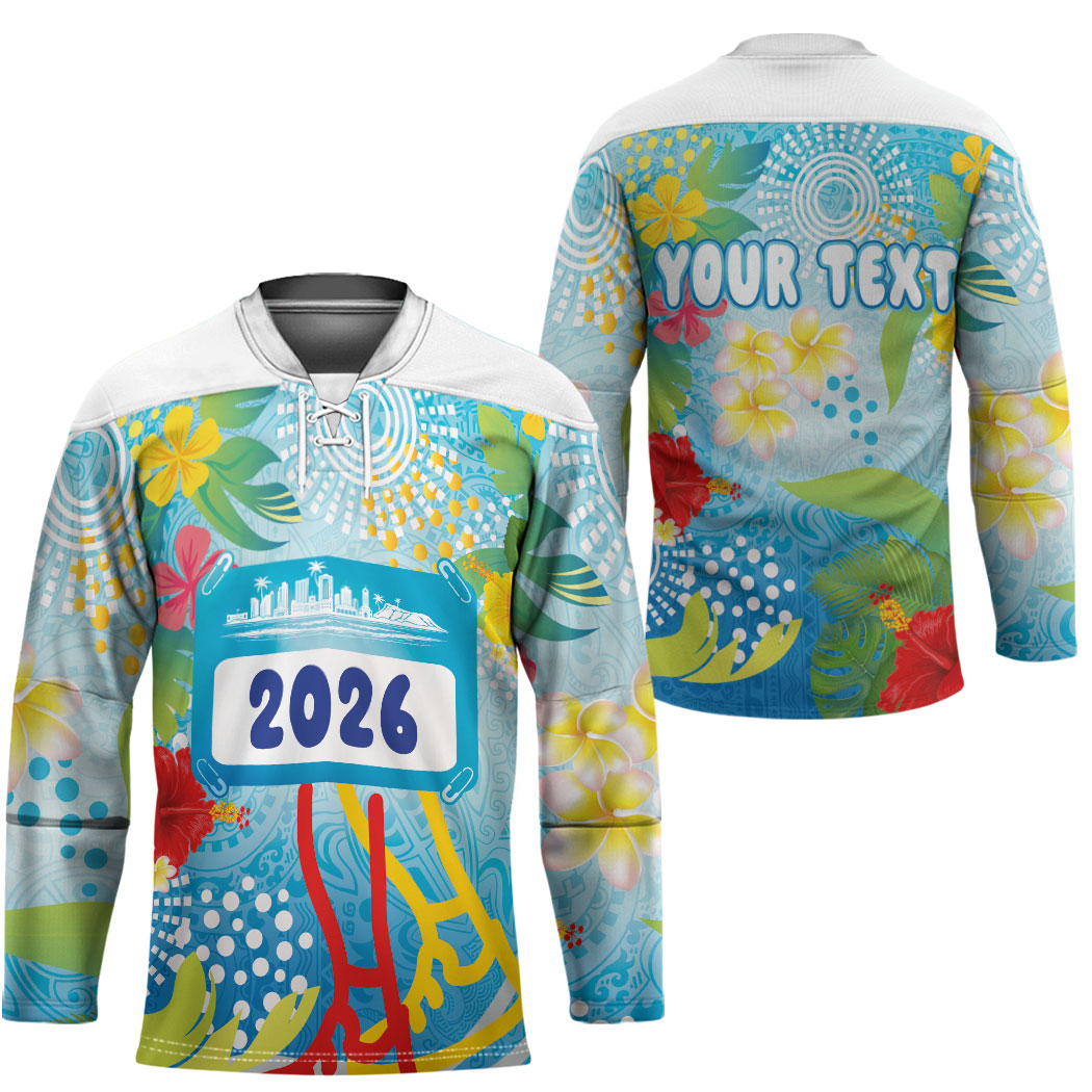 Personalized Hawaii Marathon Hockey Jersey Polynesian Motif Tropical Style LT03 - Polynesian Pride
