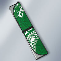 Hawaii Rainbow Warriors Auto Sun Shade Polynesian Motif Green Color LT03 - Polynesian Pride