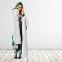 Hawaii Rainbow Warriors Hooded Blanket Polynesian Motif Green Color