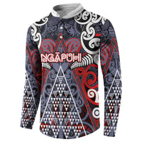 Personalised Aotearoa Iwi Ngapuhi Button Sweatshirt Maori Motif Tribal LT03 - Polynesian Pride