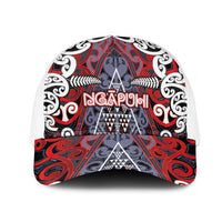 Aotearoa Iwi Ngapuhi Mesh Trucker Cap Maori Motif Tribal LT03 One Size White Multicolor - Polynesian Pride