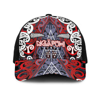 Aotearoa Iwi Ngapuhi Mesh Trucker Cap Maori Motif Tribal LT03 One Size Black Multicolor - Polynesian Pride