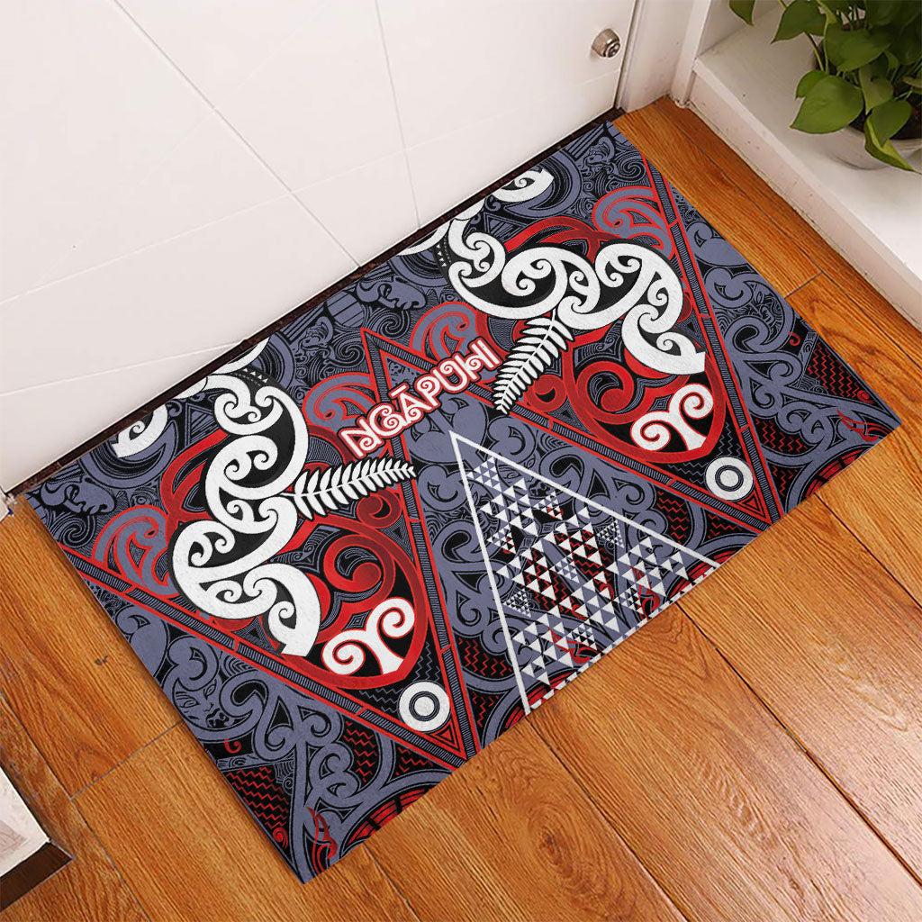 Aotearoa Iwi Ngapuhi Rubber Doormat Maori Motif Tribal LT03 - Polynesian Pride