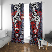 Aotearoa Iwi Ngapuhi Window Curtain Maori Motif Tribal LT03 With Grommets Multicolor - Polynesian Pride