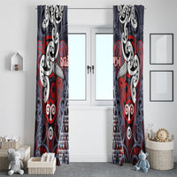 Aotearoa Iwi Ngapuhi Window Curtain Maori Motif Tribal LT03 - Polynesian Pride