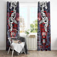 Aotearoa Iwi Ngapuhi Window Curtain Maori Motif Tribal LT03 - Polynesian Pride
