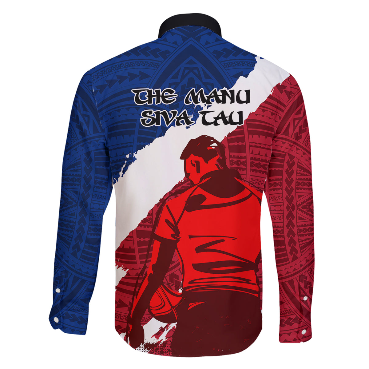 Samoa Rugby Family Matching Short Sleeve Bodycon Dress and Hawaiian Shirt Siva Tau Dance Polynesian Tattoo Brush Style LT03 - Polynesian Pride