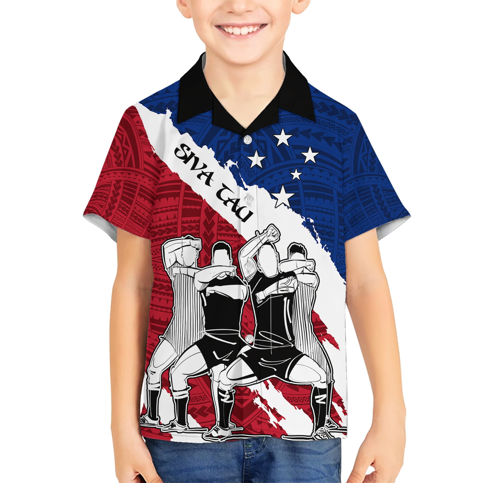 samoa-rugby-kid-hawaiian-shirt-siva-tau-dance-polynesian-tattoo-brush-style