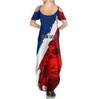 Custom Samoa Rugby Family Matching Summer Maxi Dress and Hawaiian Shirt Siva Tau Dance Polynesian Tattoo Brush Style LT03 - Polynesian Pride