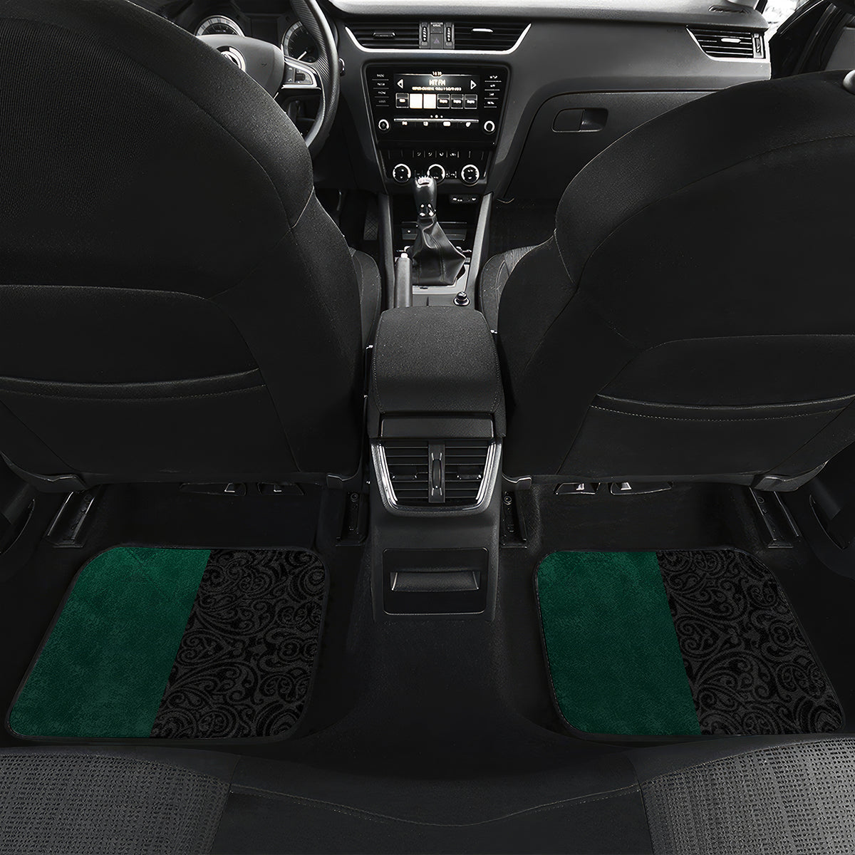 Personalised South Africa and New Zealand Car Mats King Protea and Silver Fern Mix Culture Pattern LT03 - Polynesian Pride