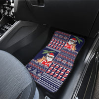 Hawaii Mele Kalikimaka Car Mats Aloha and Christmas Elements Patchwork Blue Style LT03 - Polynesian Pride