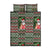 Hawaii Mele Kalikimaka Quilt Bed Set Aloha and Christmas Elements Patchwork Green Style LT03 Green - Polynesian Pride