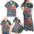 Hawaii Mele Kalikimaka Family Matching Off Shoulder Maxi Dress and Hawaiian Shirt Aloha and Christmas Elements Patchwork Turquoise Style LT03 - Polynesian Pride