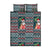 Hawaii Mele Kalikimaka Quilt Bed Set Aloha and Christmas Elements Patchwork Turquoise Style LT03 Turquoise - Polynesian Pride